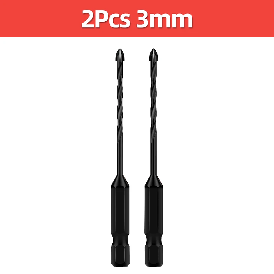 Industrial Hard Alloy Cross Hex Drill Bits | 4-Edge Carbide Tip for Tile, Glass, Concrete, and Wood 18