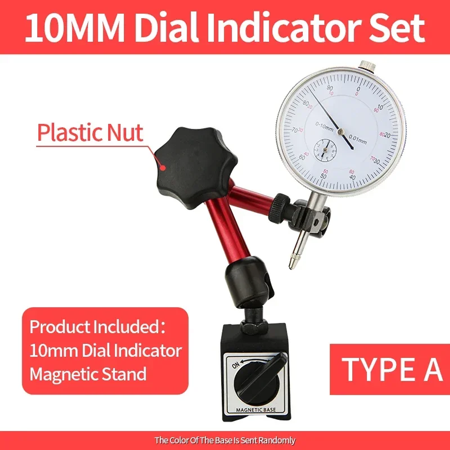 High-Precision Dial Indicator & Magnetic Base Holder Kit 9