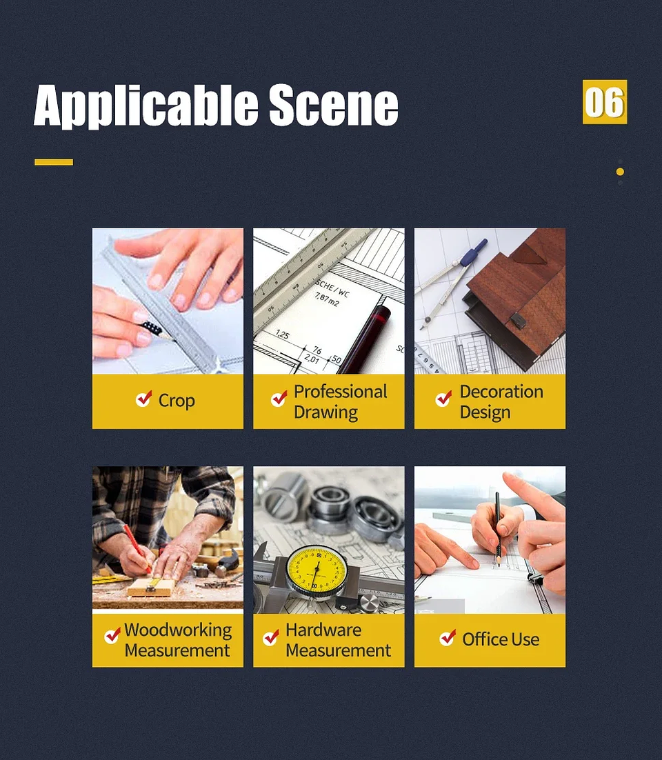 7-Inch Aluminum Alloy Speed Square | Multifunctional Triangle Ruler for Carpentry, Framing, and Layout 20