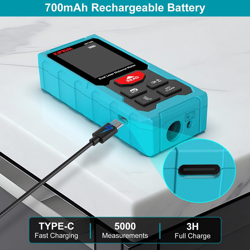 Professional Laser Rangefinder | 120M Rechargeable Precision Measurer 3
