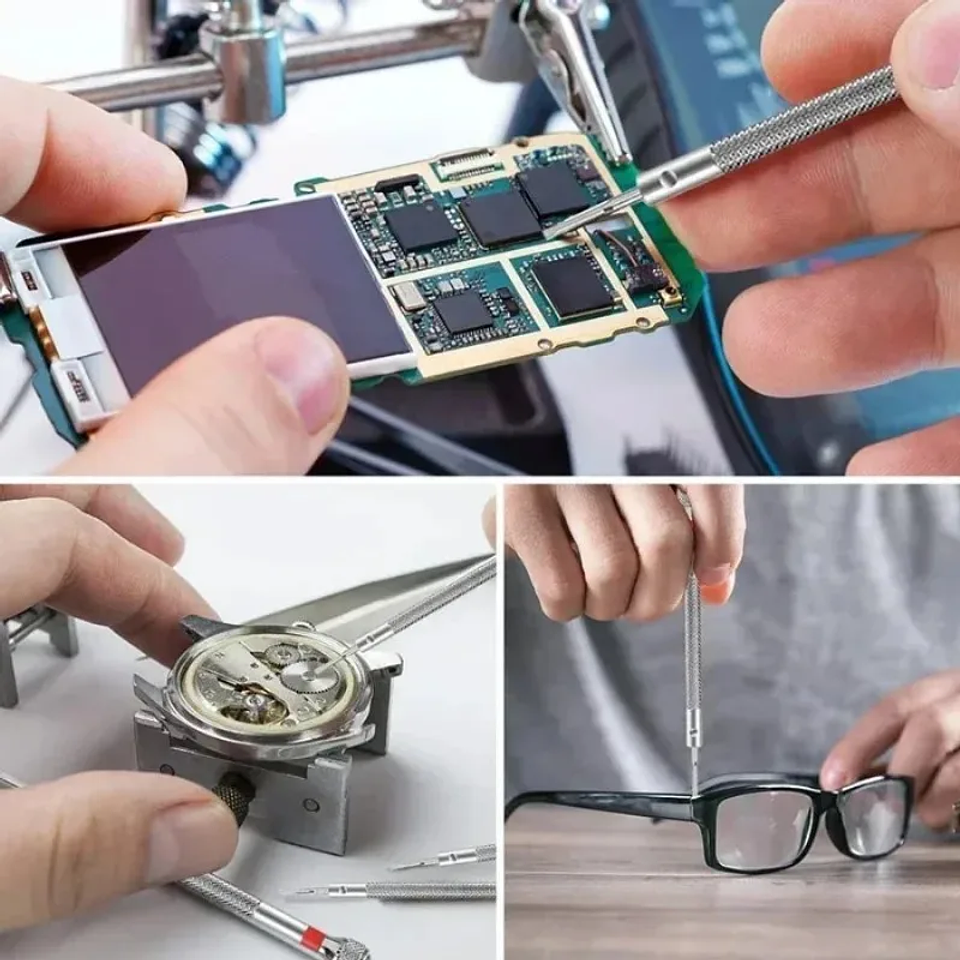 Precision High Carbon Steel Watch Repair Slotted Screwdriver Set 4