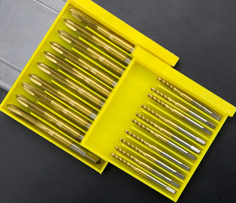 Titanium-Coated Spiral Tap | HSS Metric Machine Taps for Alloy Steel & Aluminum (M2–M12) 18