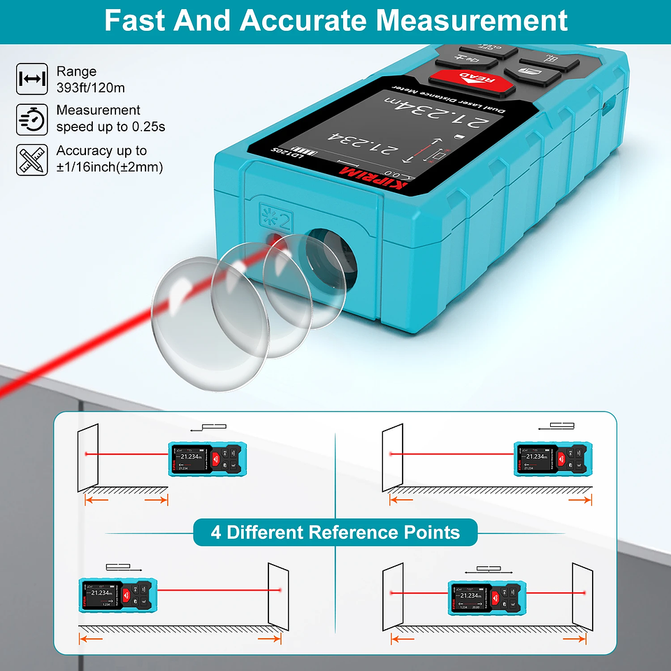 Professional Laser Rangefinder | 120M Rechargeable Precision Measurer 4