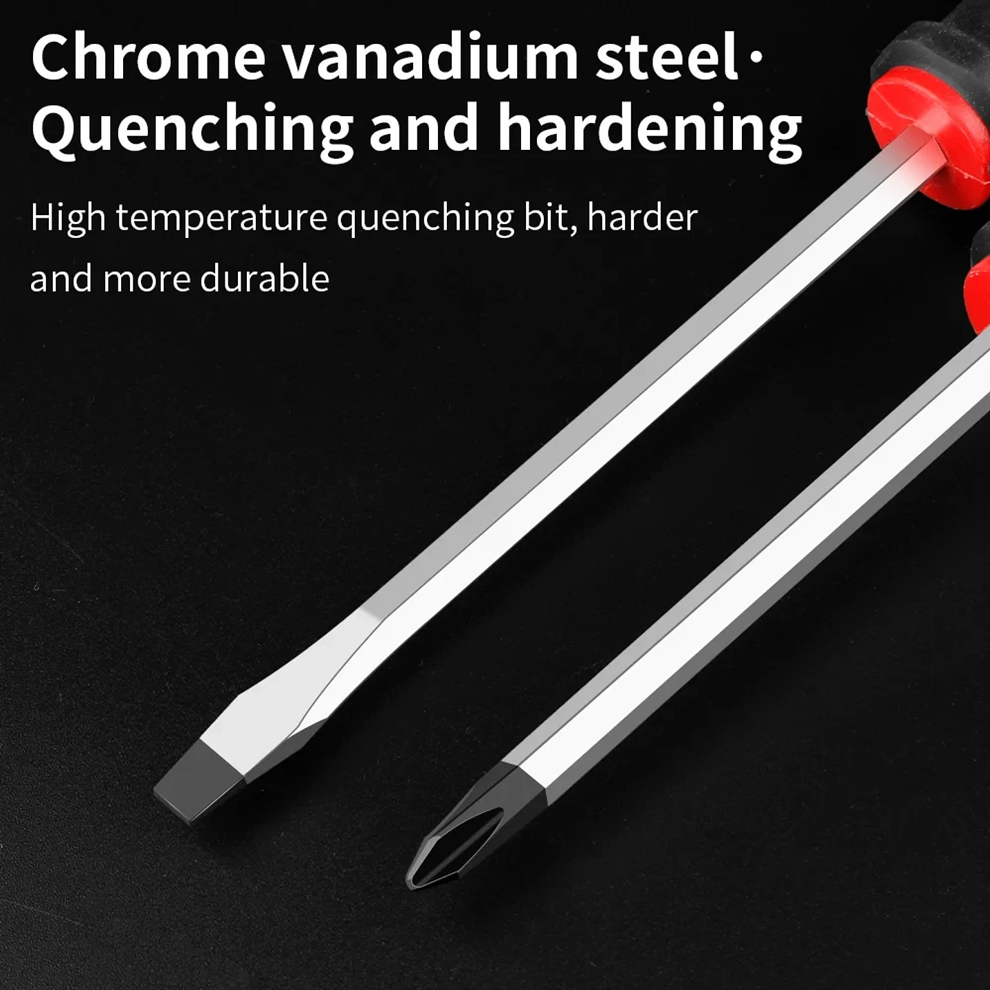 Heavy-Duty Go-Through Screwdriver | High-Torque Magnetic Chrome Vanadium Steel Driver for Automotive & Industrial Use 24