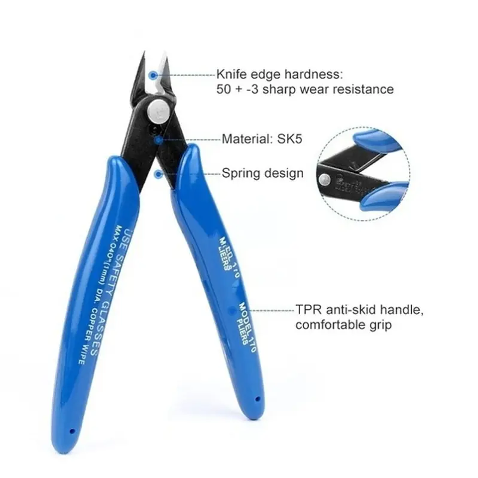 Industrial 50-Steel Precision Flush Cutters | Professional Micro Wire Snips 5