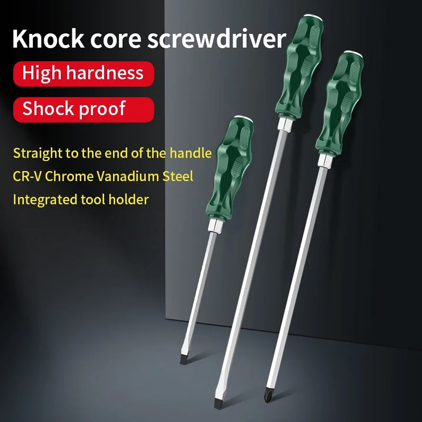 Heavy-Duty Go-Through Screwdriver | High-Torque Magnetic Chrome Vanadium Steel Driver for Automotive & Industrial Use 25
