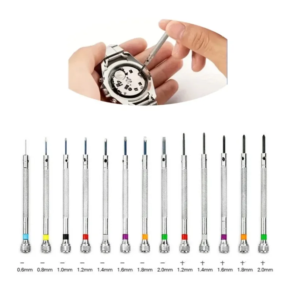Precision High Carbon Steel Watch Repair Slotted Screwdriver Set 6