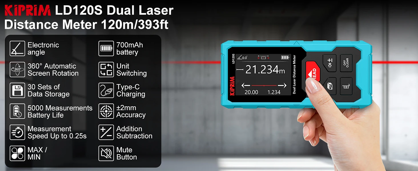 Professional Laser Rangefinder | 120M Rechargeable Precision Measurer 7