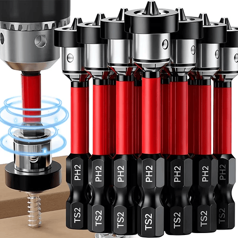 Magnetic Positioning Drywall Screwdriver Bits | Non-Slip Alloy Steel Ph2 Batch Head
