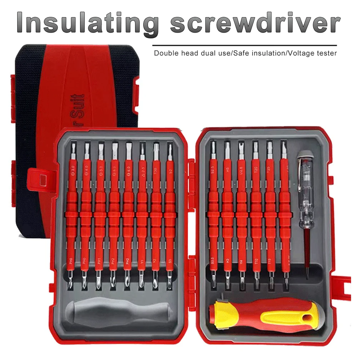 29-in-1 Precision Insulated Screwdriver Set | Magnetic Cr-V Electrical Tool Kit 5