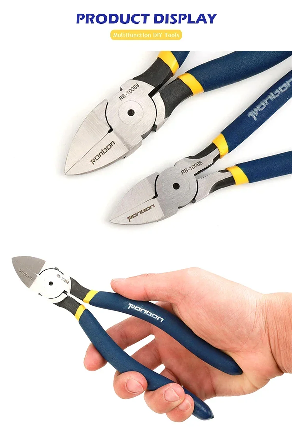 Professional Diagonal Cutting Pliers | Chrome Vanadium Side Cutters & Wire Stripping Tool (5/6 Inch) 18