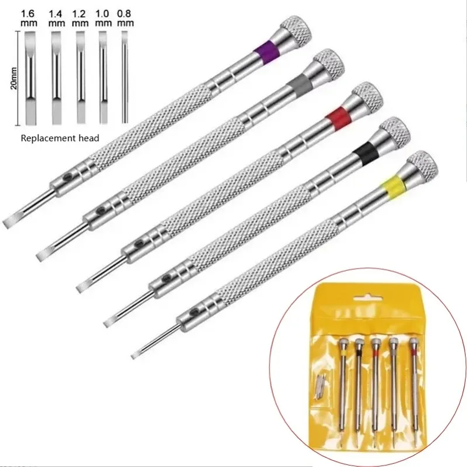 Precision High Carbon Steel Watch Repair Slotted Screwdriver Set 9