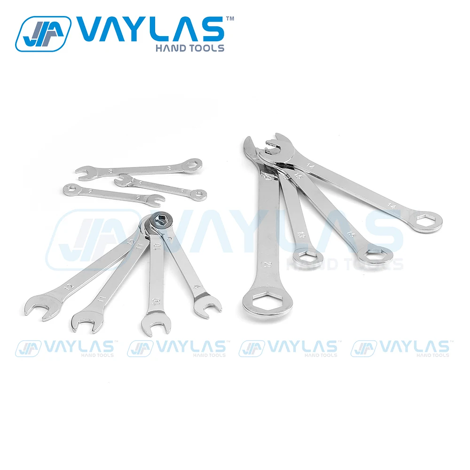 Vaylas Ultra-Thin Open End Wrench Set | 4–32mm Super-Slim Spanner Kit 10
