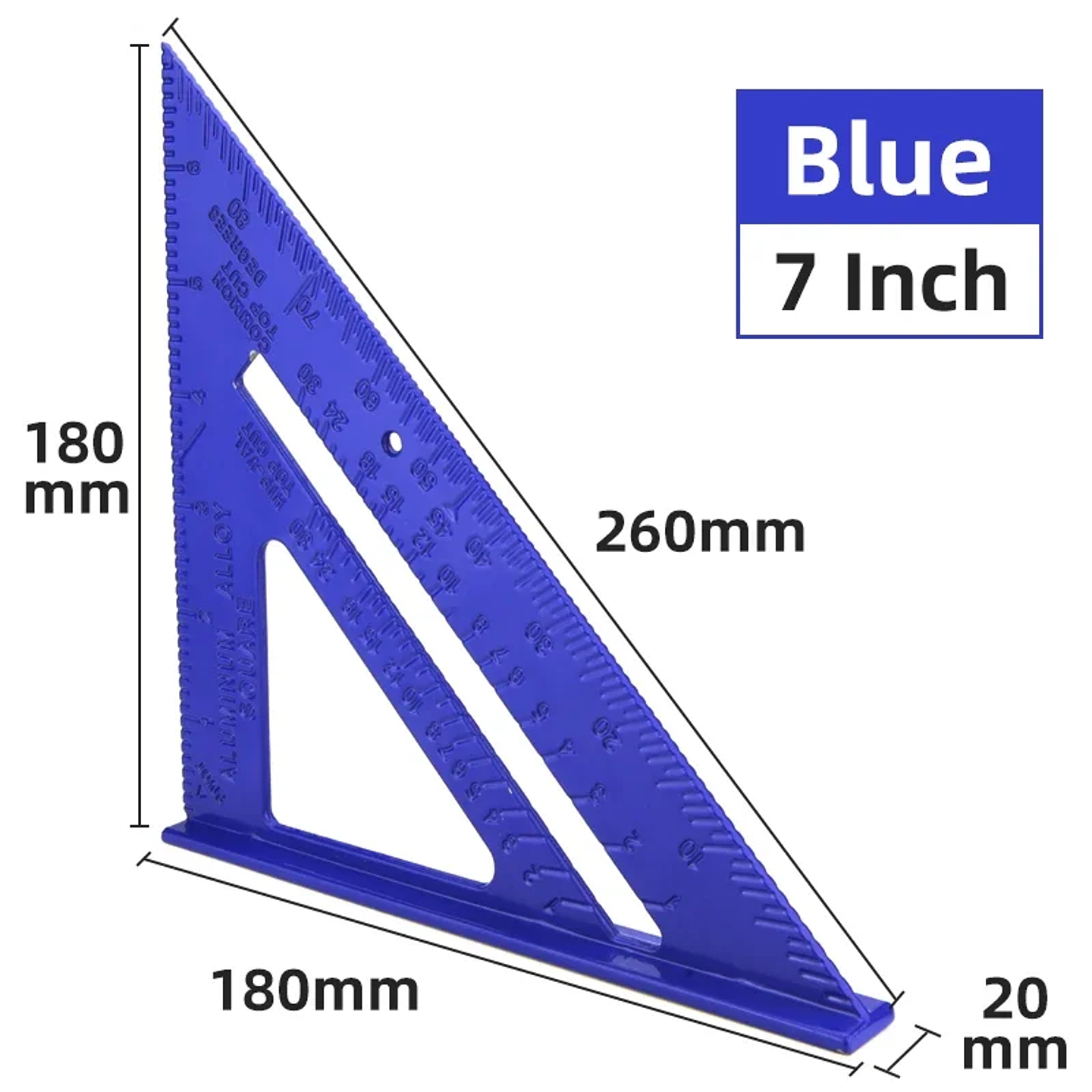 7-Inch Aluminum Alloy Speed Square | Multifunctional Triangle Ruler for Carpentry, Framing, and Layout 22