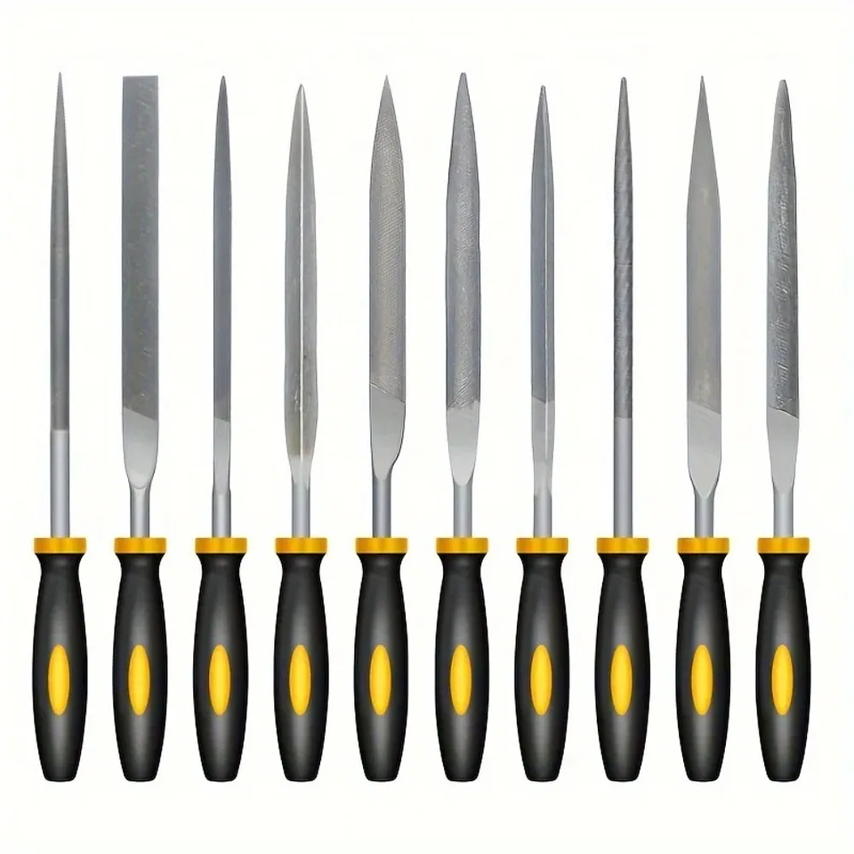 10-Piece High-Carbon Steel Needle File Set | Precision Micro-Filing Tools for Wood & Models 1