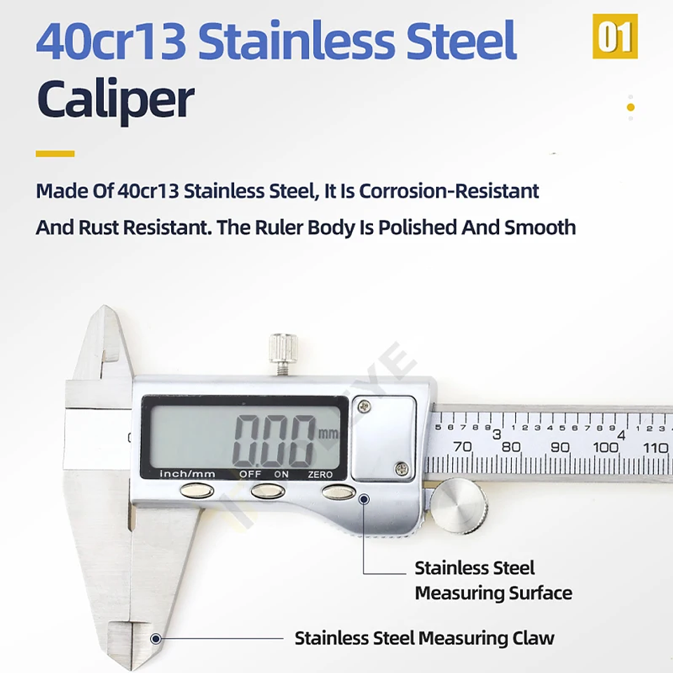 Precision 150mm Digital Caliper | Professional Stainless Steel Micrometer Gauge 3