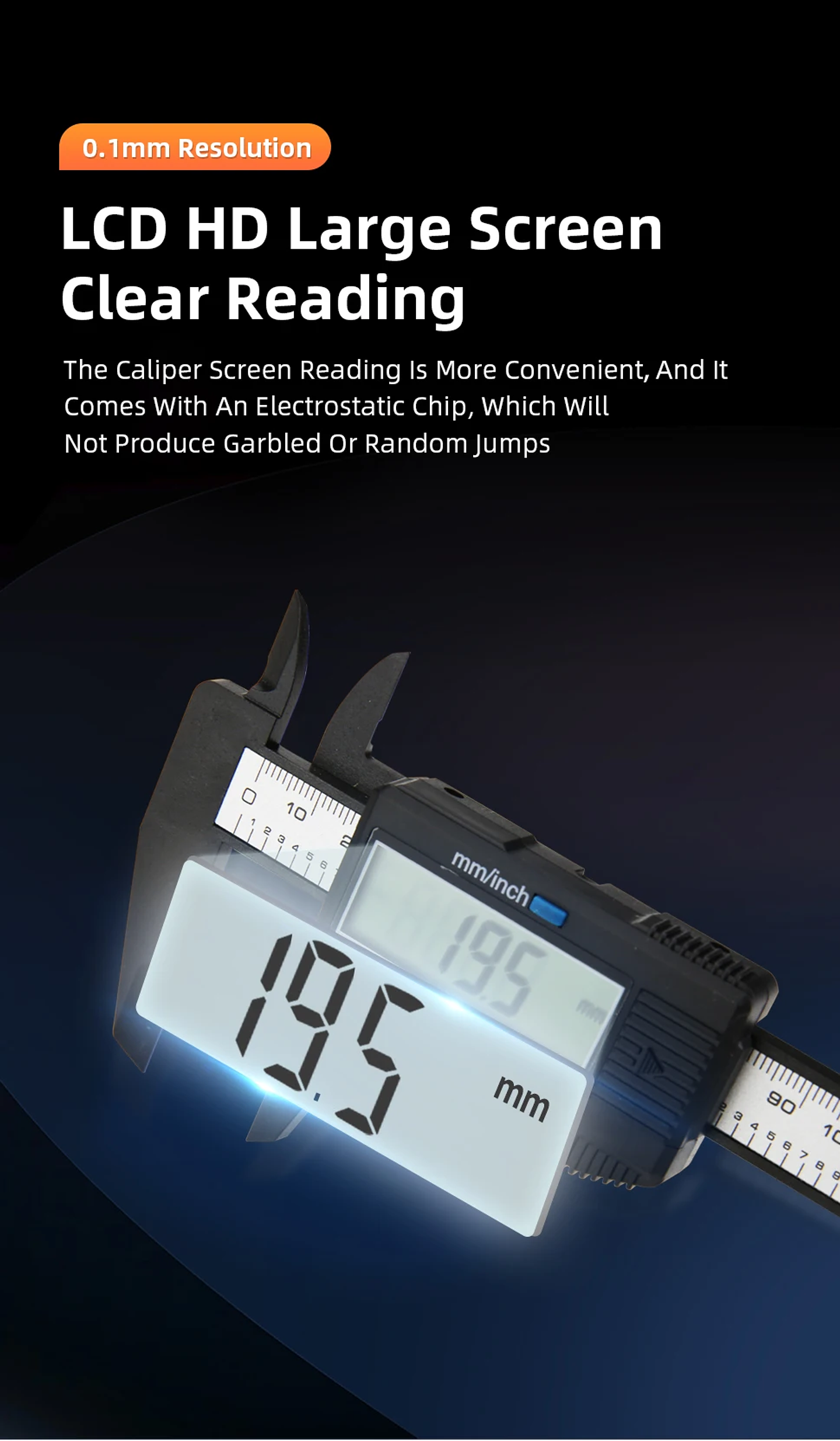 Digital Vernier Caliper | 150mm Electronic Carbon Fiber Micrometer 16
