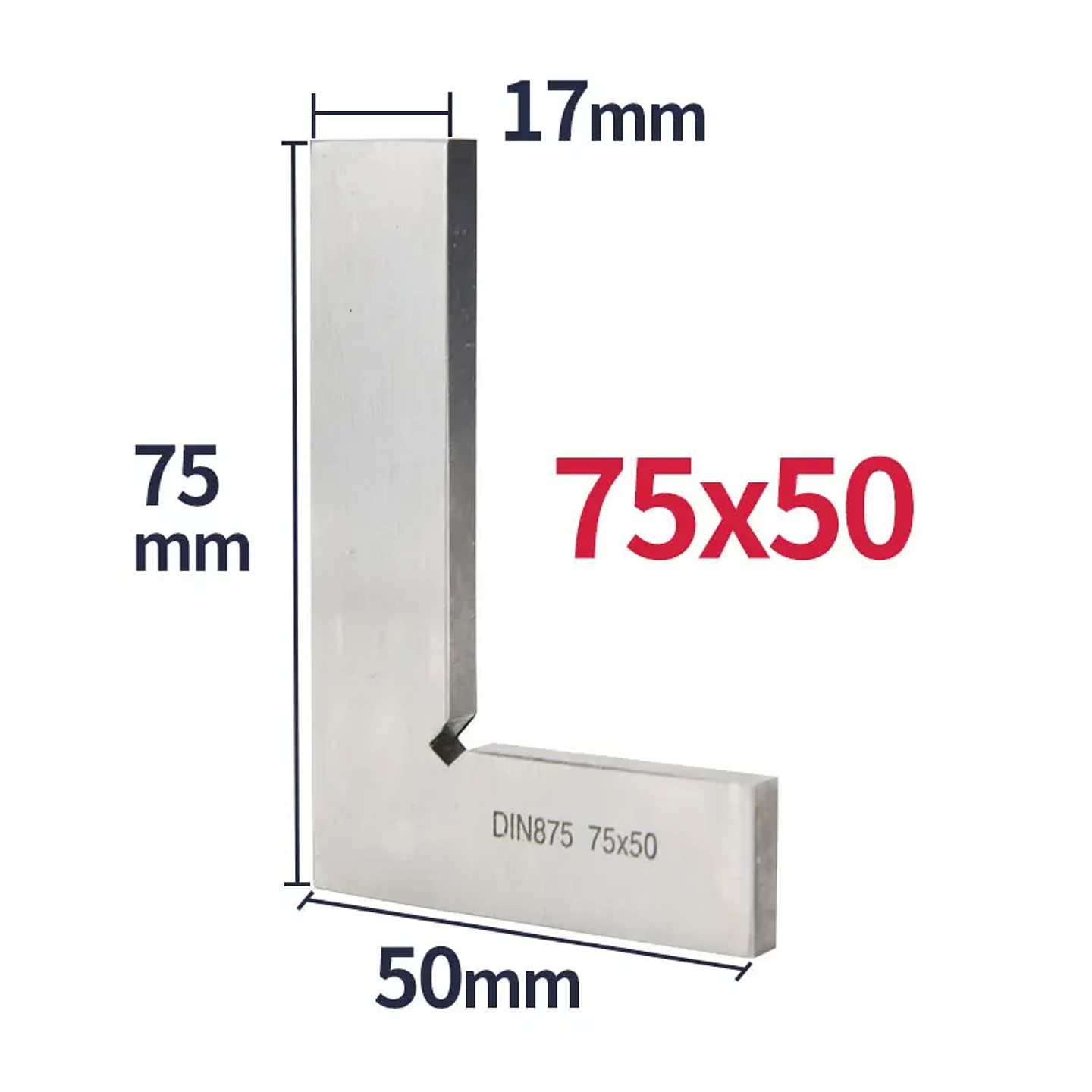 Industrial Carbon Steel 90-Degree Carpenter Square | L-Shaped Precision Try Square 8