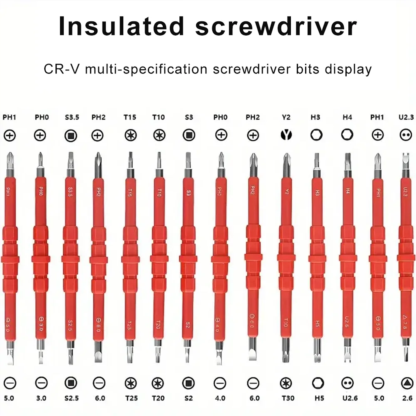 29-in-1 Precision Insulated Screwdriver Set | Magnetic Cr-V Electrical Tool Kit 9