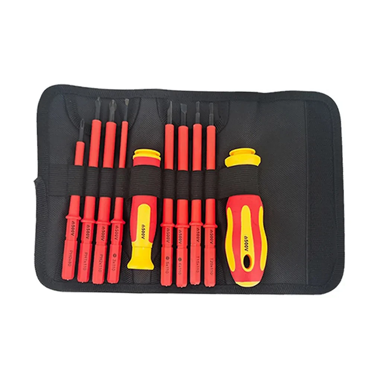 10-Piece Insulated VDE-Style Screwdriver Set | 500V Chrome-Vanadium Electrical Kit 5