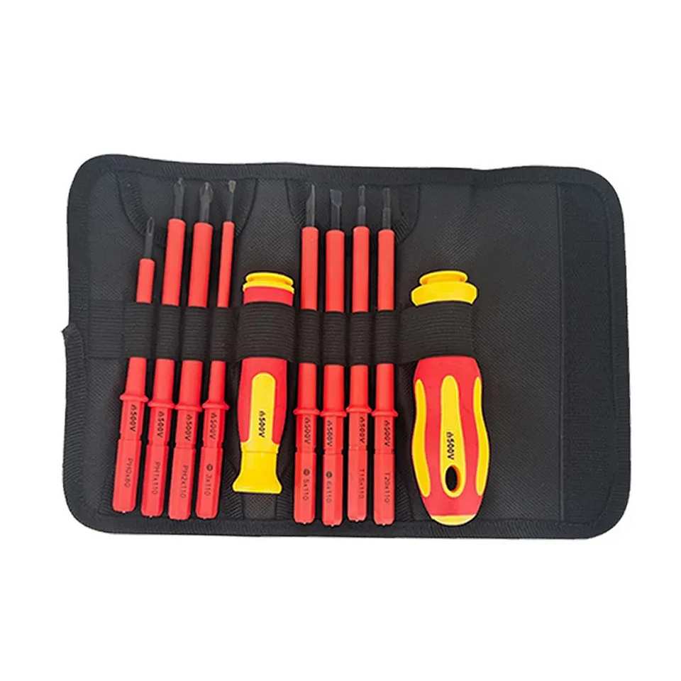 10-Piece Insulated VDE-Style Screwdriver Set | 500V Chrome-Vanadium Electrical Kit 5