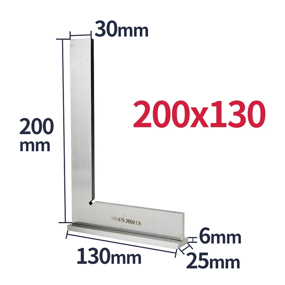 Industrial Carbon Steel 90-Degree Carpenter Square | L-Shaped Precision Try Square 10