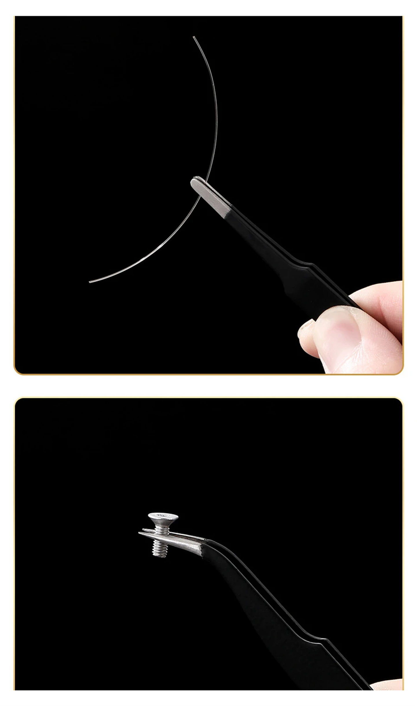 Antistatic Stainless Steel Tweezers 6 PCS Precision Maintenance Industrial Repair Curved Tool Home Work Model Making Hand Tools 13