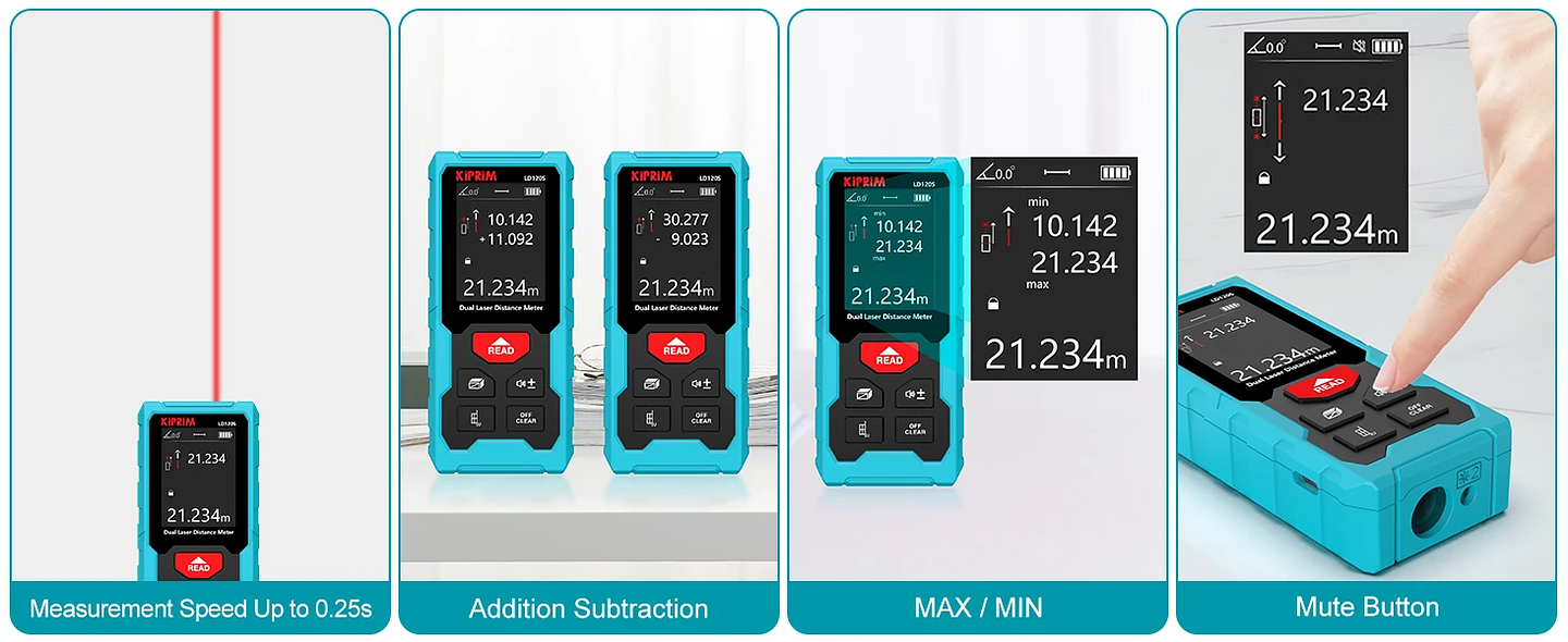 Professional Laser Rangefinder | 120M Rechargeable Precision Measurer 13