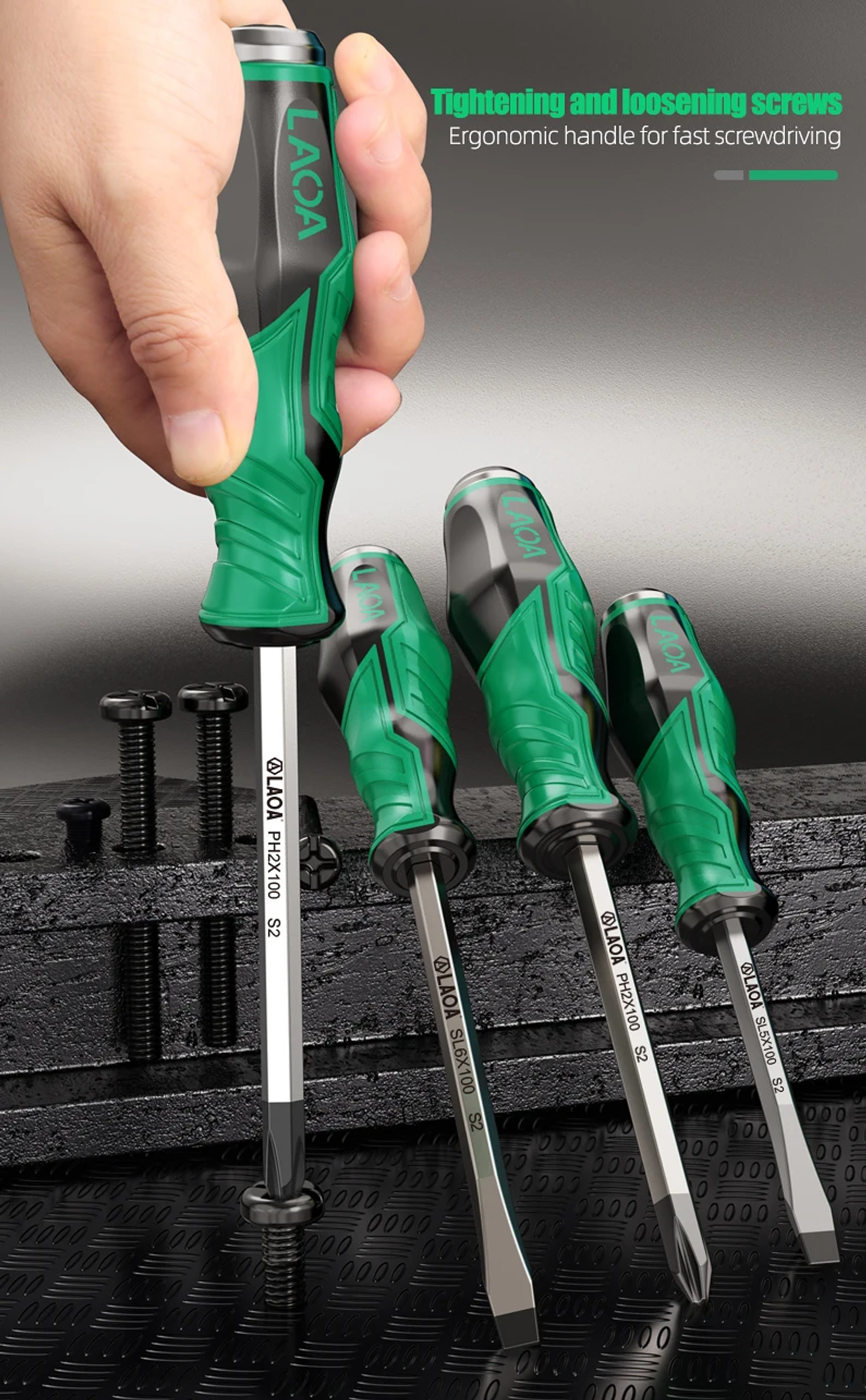 High-Precision Professional Screwdriver | Magnetic Non-Slip Industrial Hand Tool  36