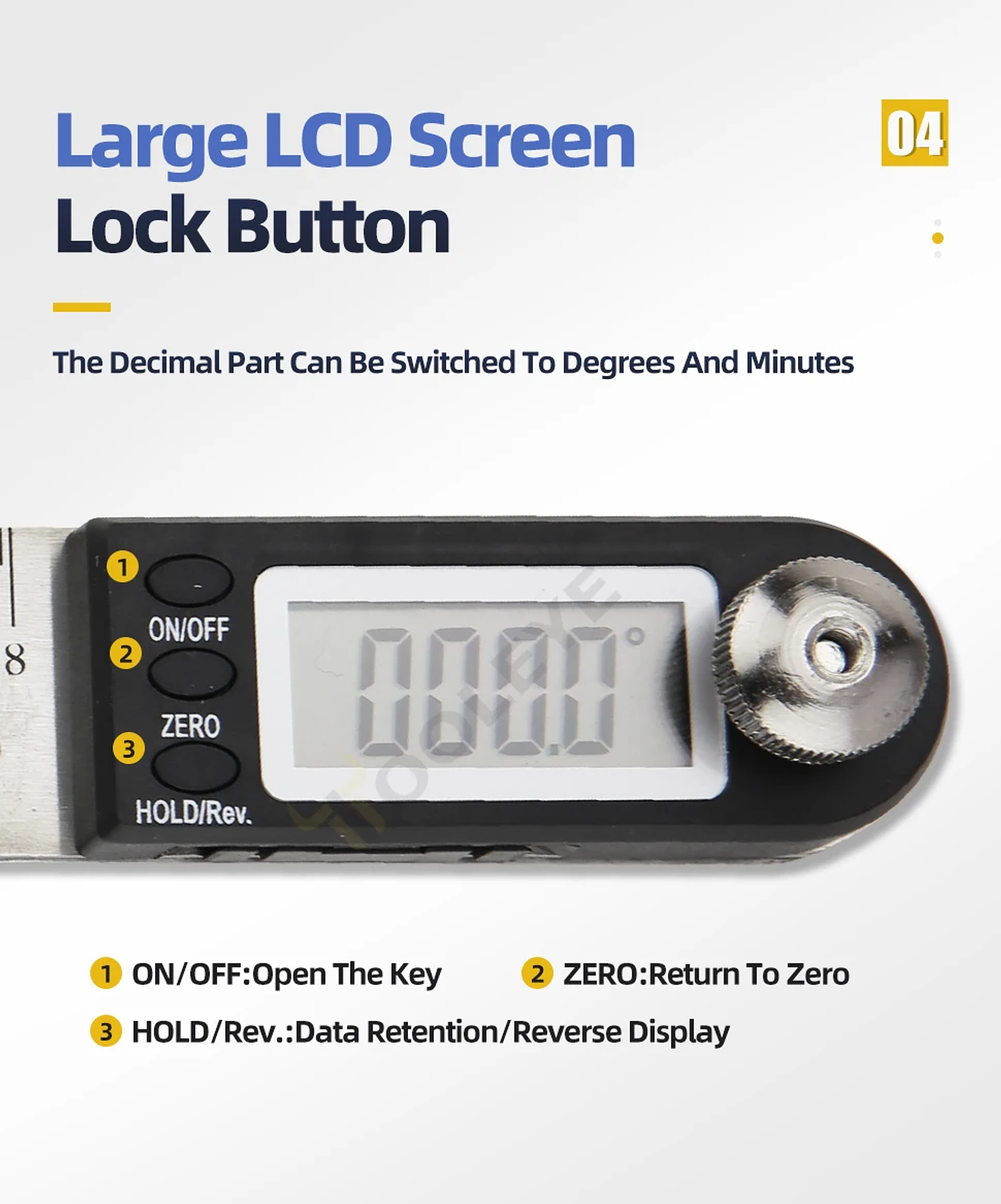 2-in-1 Digital Protractor & Angle Ruler | 360° Electronic Goniometer with LCD Display (200mm/8-Inch) 22