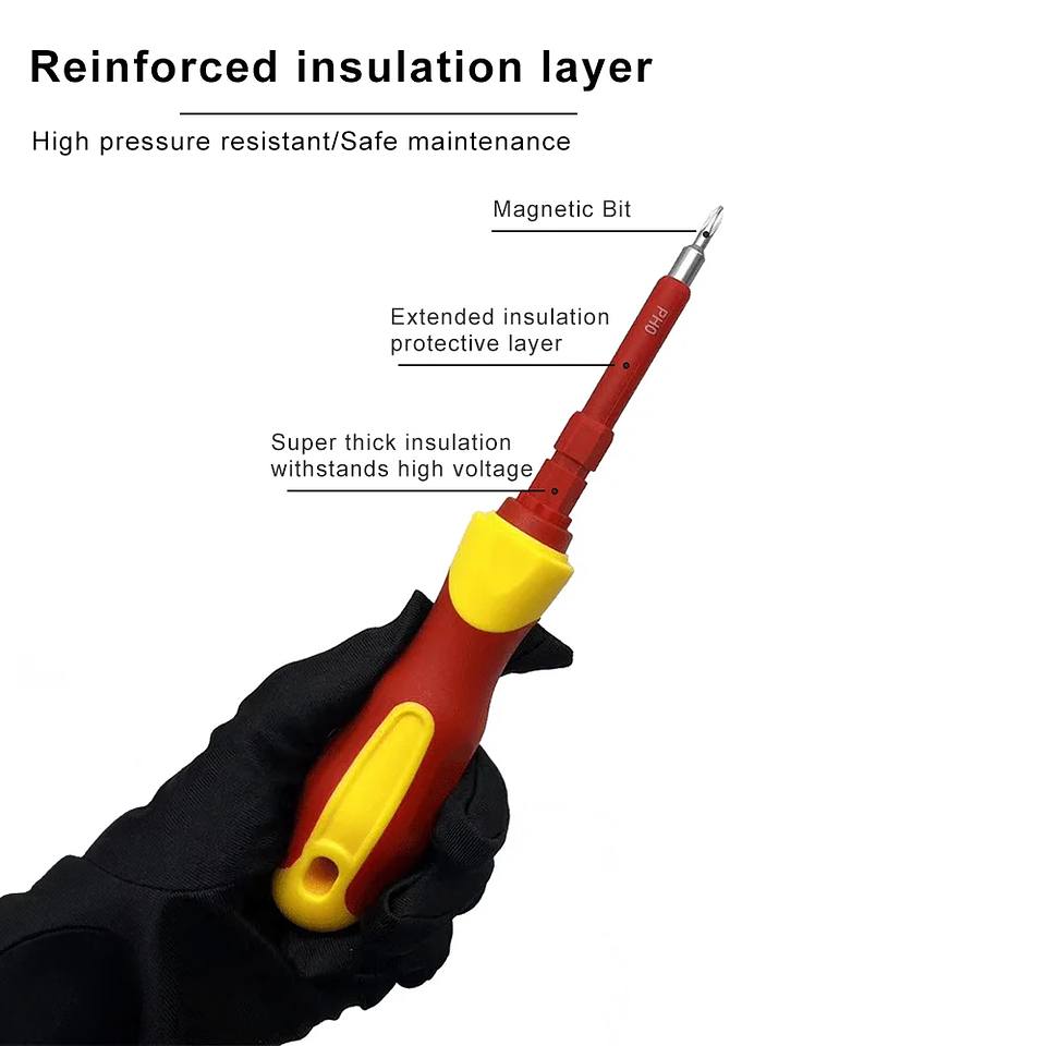 29-in-1 Precision Insulated Screwdriver Set | Magnetic Cr-V Electrical Tool Kit 11