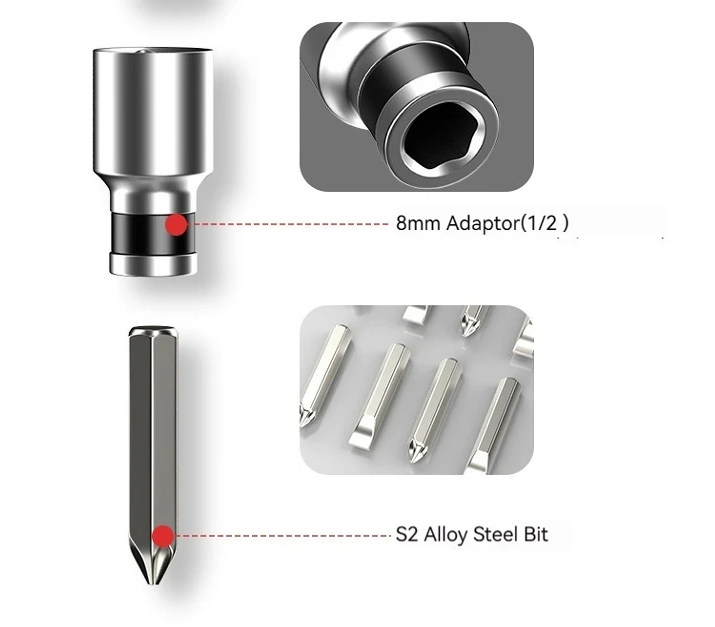 7-Piece Magnetic Precision Stainless Steel Screwdriver Set 10