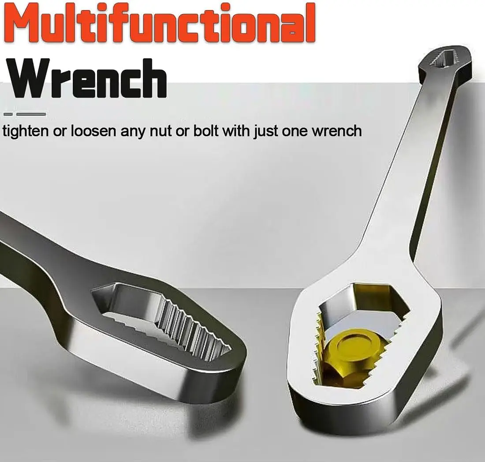 Universal 8–22mm Self-Tightening Wrench | Dual-Head Torque Spanner 6