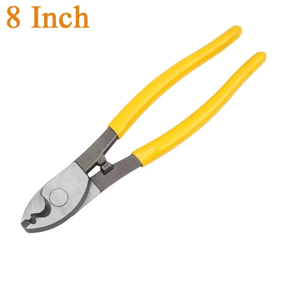 Heavy-Duty High-Leverage Cable Cutter | Professional Electrical Wire Snips (6