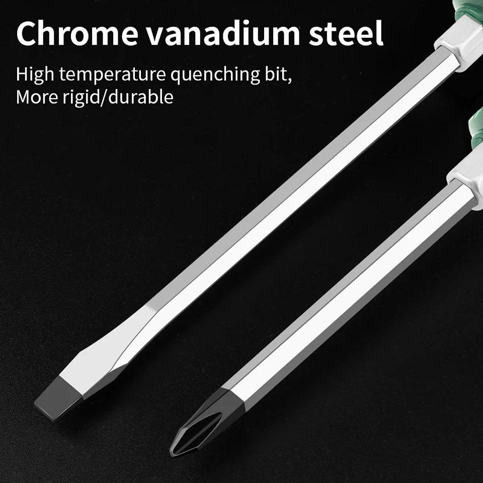 Heavy-Duty Go-Through Screwdriver | High-Torque Magnetic Chrome Vanadium Steel Driver for Automotive & Industrial Use 32