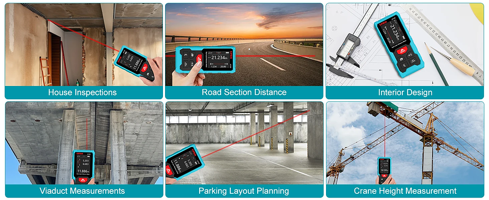 Professional Laser Rangefinder | 120M Rechargeable Precision Measurer 18