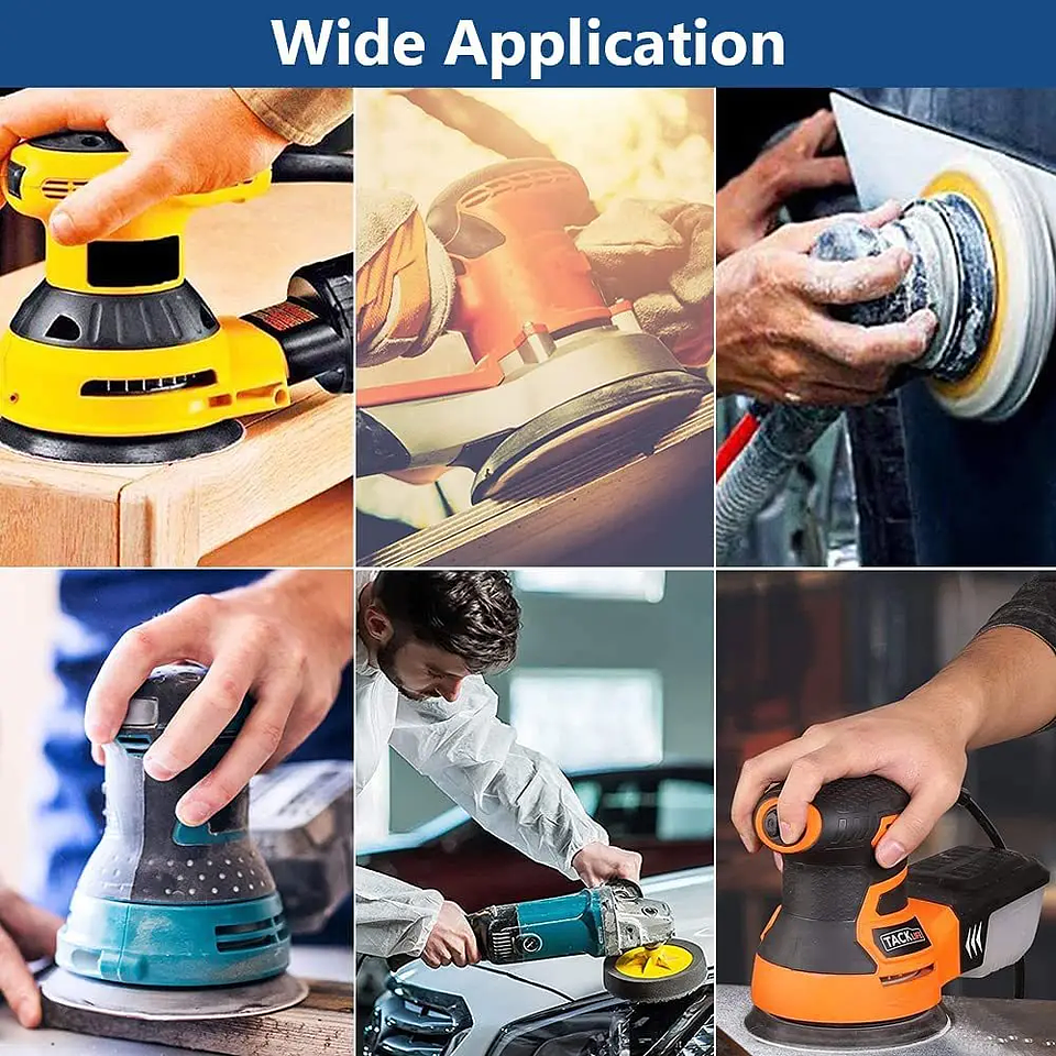 5-Inch 8-Hole Sanding Discs | Premium Aluminium Oxide Hook & Loop Sandpaper Set 12