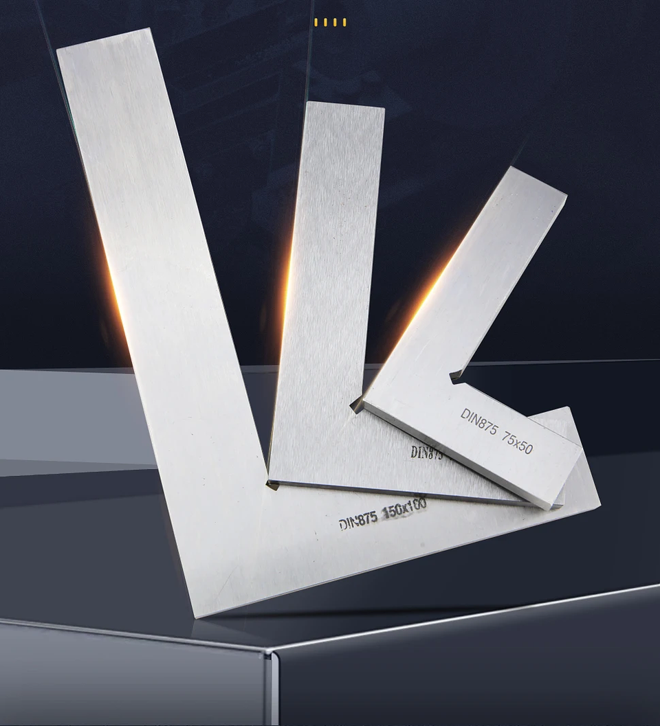 Industrial Carbon Steel 90-Degree Carpenter Square | L-Shaped Precision Try Square 18