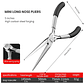 Mini European-Style Needle Nose Pliers | High-Leverage Carbon Steel Electrician Snips - thumbnail 7