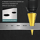 Coated HSS Step Drill Bit | High-Speed Steel Cone Cutter for Wood, Metal & Plastic - thumbnail 6