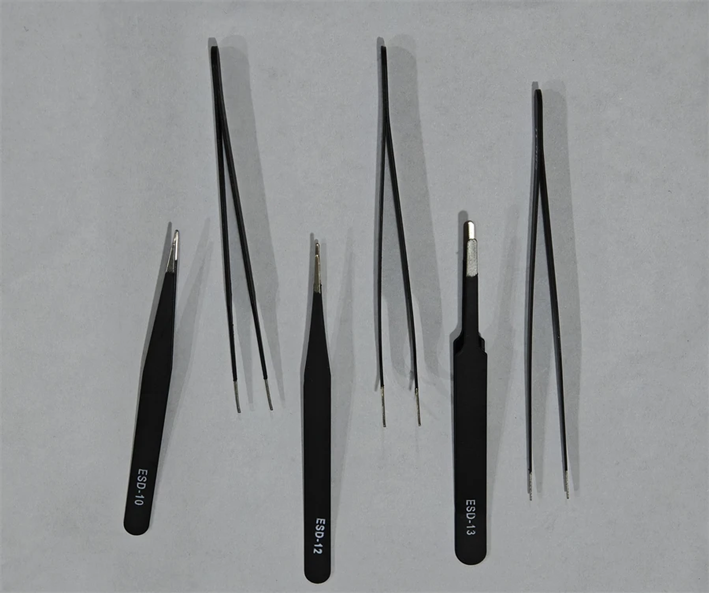 Antistatic Stainless Steel Tweezers 6 PCS Precision Maintenance Industrial Repair Curved Tool Home Work Model Making Hand Tools 18