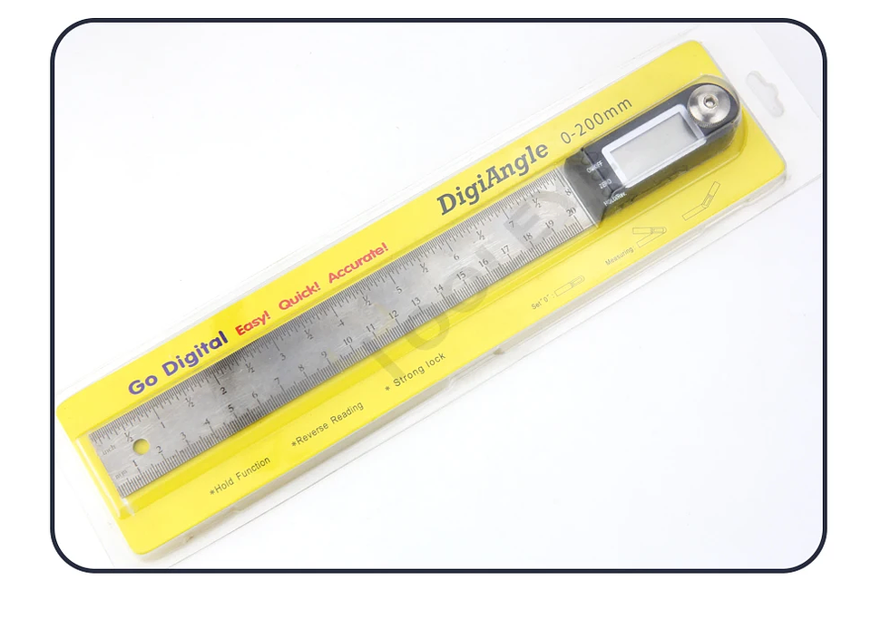 2-in-1 Digital Protractor & Angle Ruler | 360° Electronic Goniometer with LCD Display (200mm/8-Inch) 28