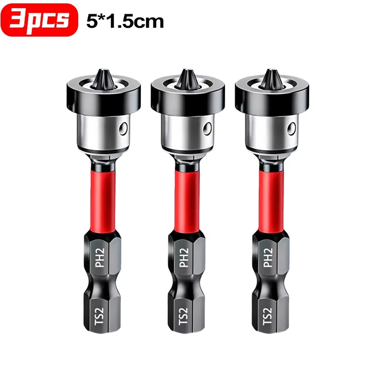 Magnetic Positioning Drywall Screwdriver Bits | Non-Slip Alloy Steel Ph2 Batch Head 7