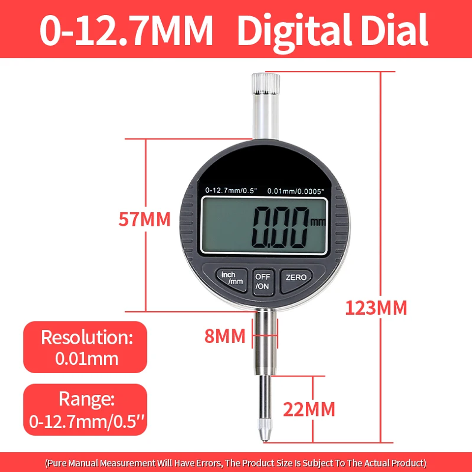 High-Precision Dial Indicator & Magnetic Base Set | Industrial Concentricity Gauge 13