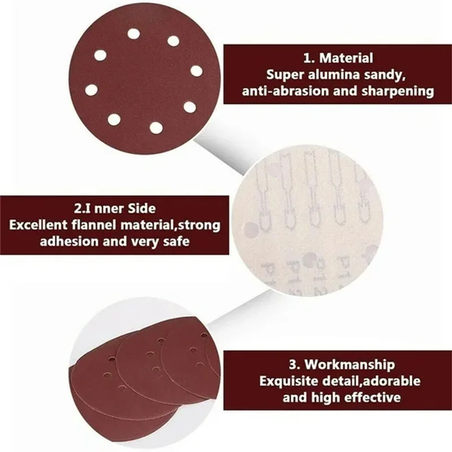 5-Inch 8-Hole Sanding Discs | Premium Aluminium Oxide Hook & Loop Sandpaper Set 18
