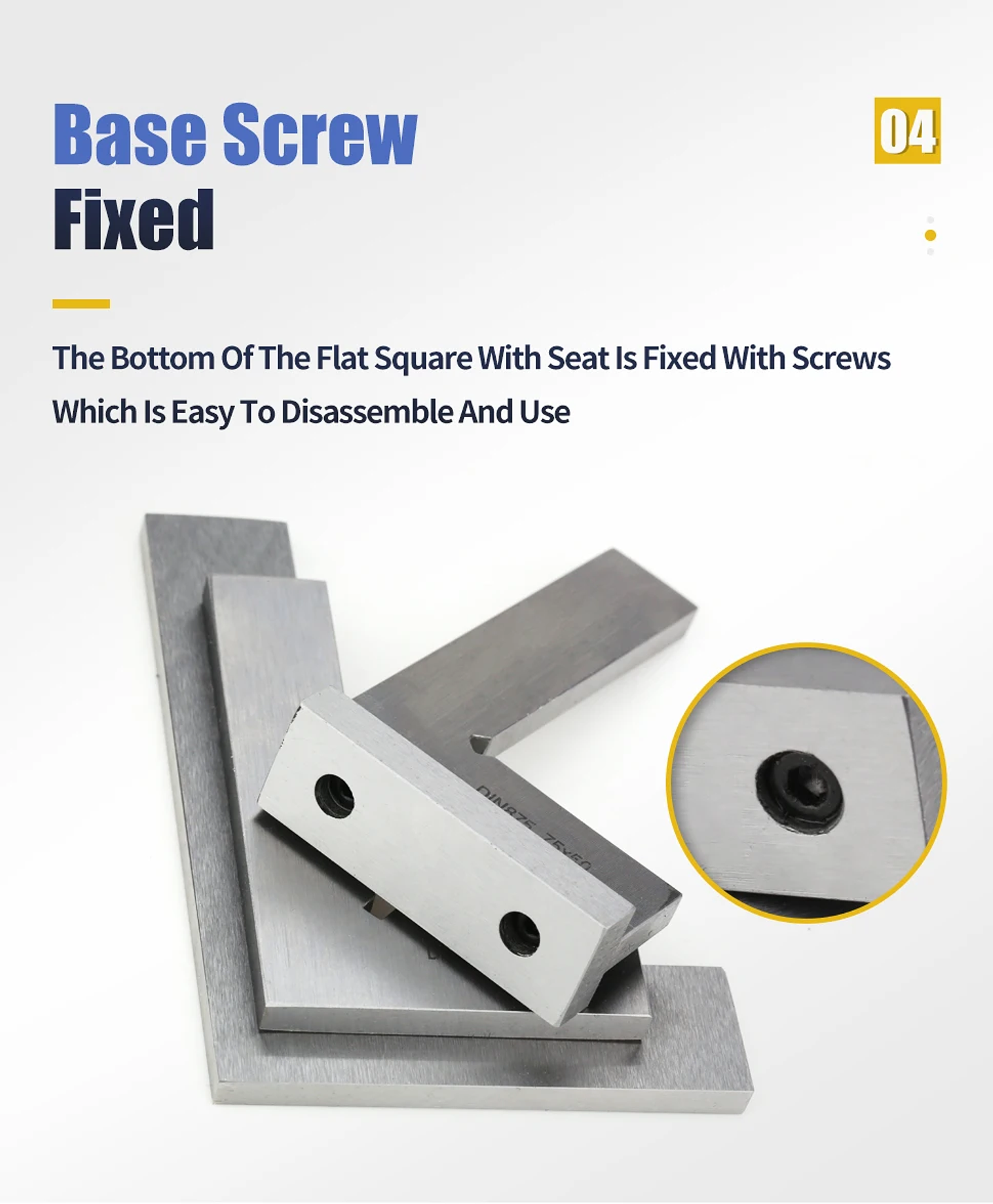 Industrial Carbon Steel 90-Degree Carpenter Square | L-Shaped Precision Try Square 23