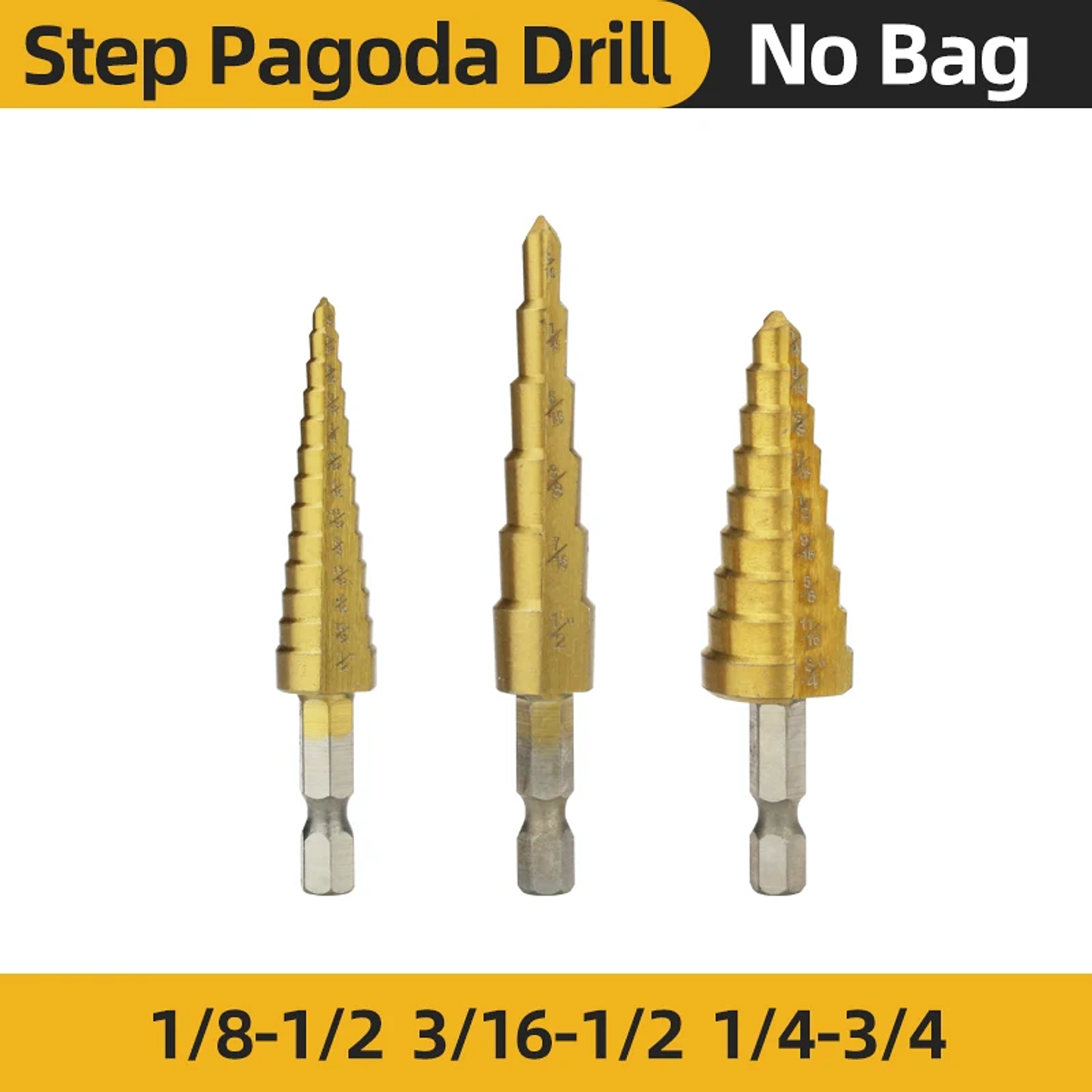 Coated HSS Step Drill Bit | High-Speed Steel Cone Cutter for Wood, Metal & Plastic 9