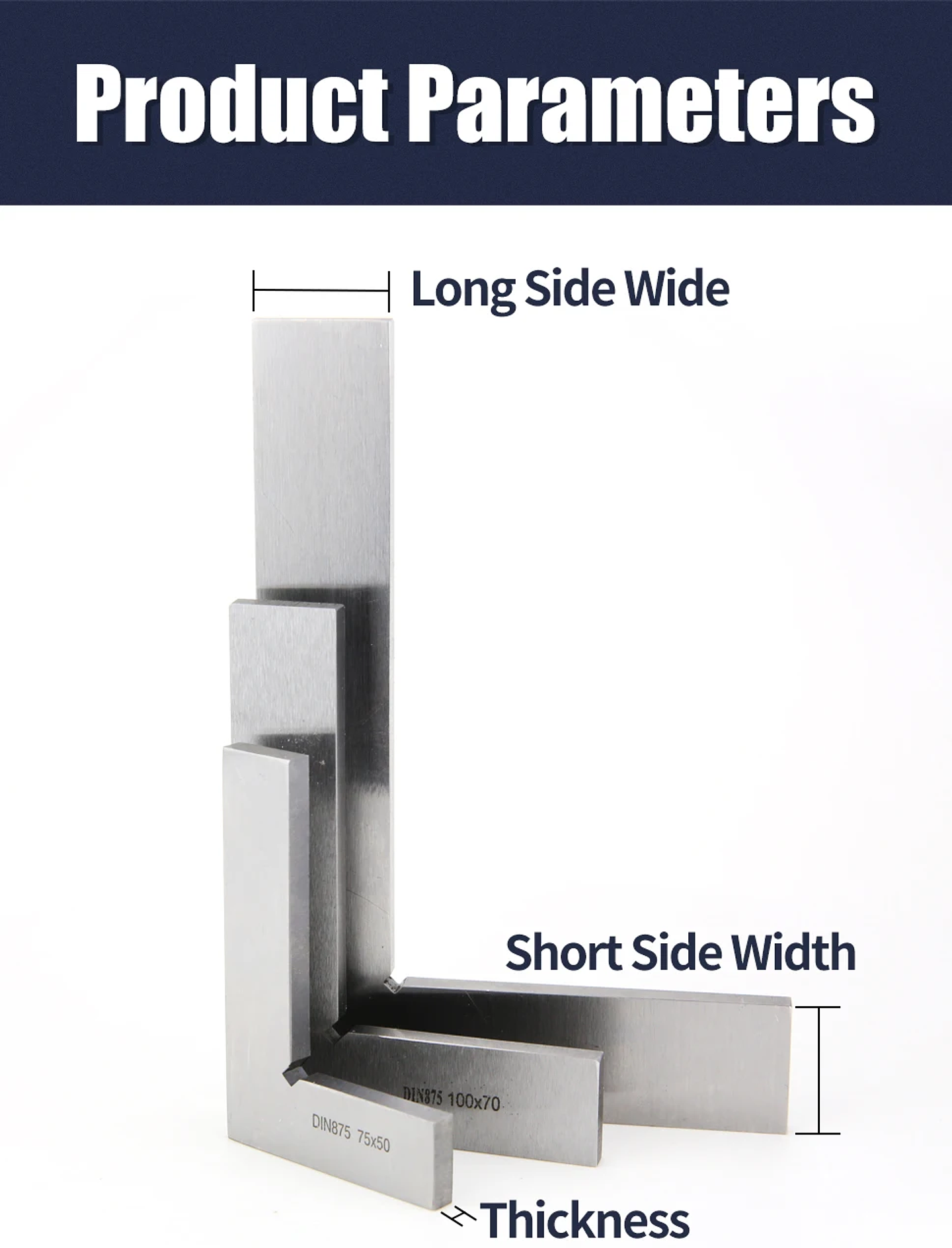 Industrial Carbon Steel 90-Degree Carpenter Square | L-Shaped Precision Try Square 26
