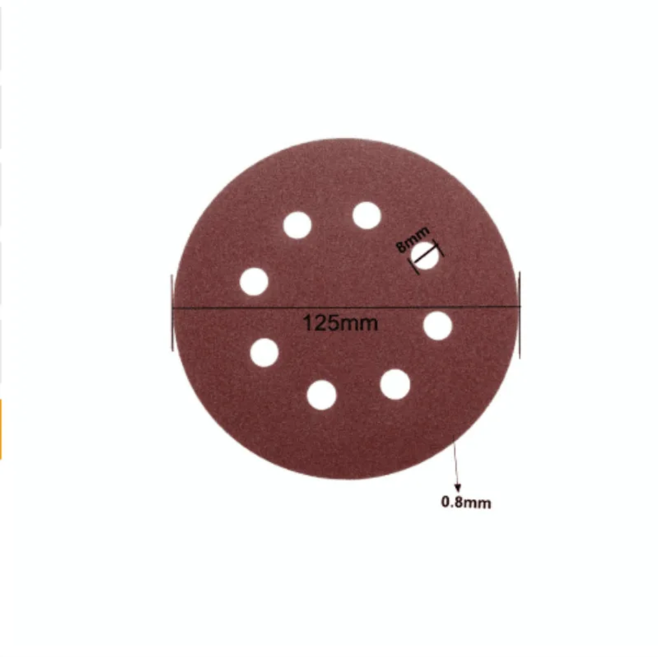 5-Inch 8-Hole Sanding Discs | Premium Aluminium Oxide Hook & Loop Sandpaper Set 19