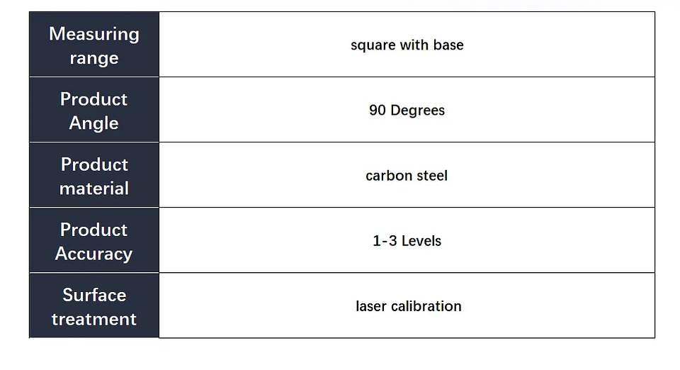 Industrial Carbon Steel 90-Degree Carpenter Square | L-Shaped Precision Try Square 27